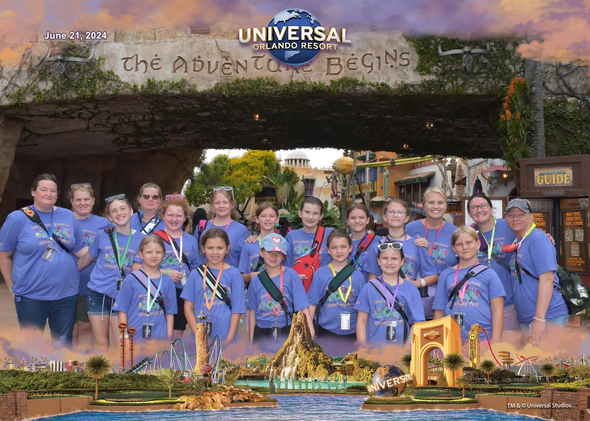 GSESC Troop 25 standing at the entrance to Universal Studios Florida